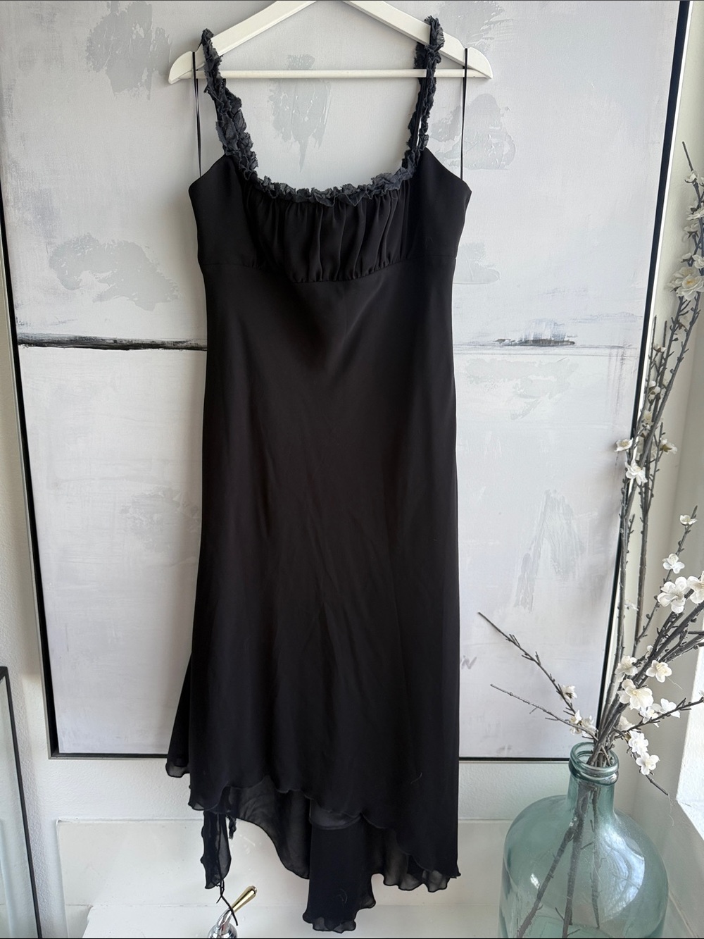 Vintage A.B.S. Evening By Allen Schwartz Black Formal Dress Size 12 Y2K